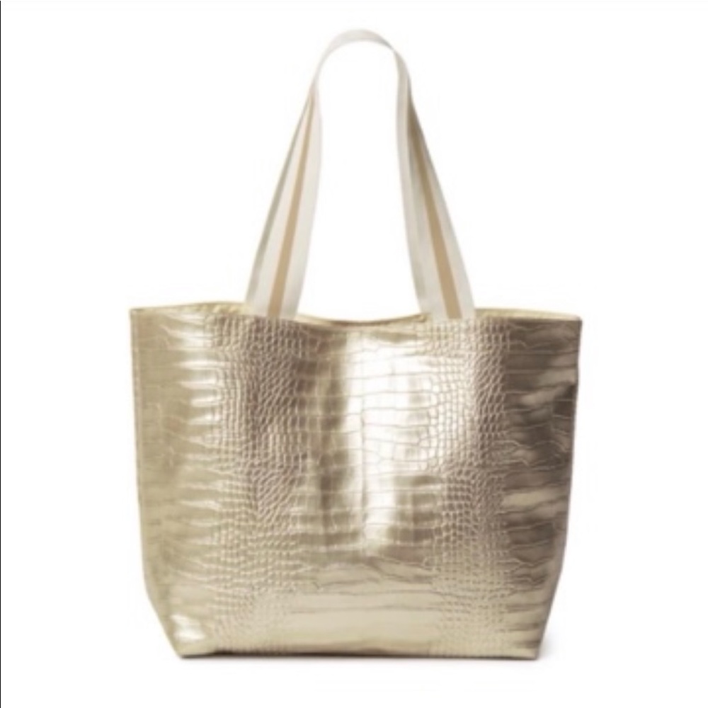 NEW Saks 5th Avenue Limited Edition Gold Tote